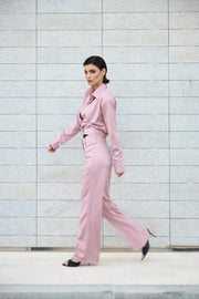 Rosé Élan Wide-Leg Trousers